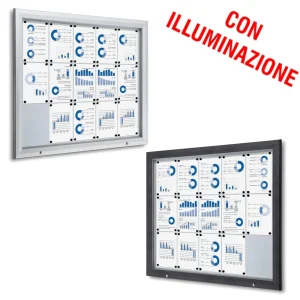 Bacheca per esterno a LED 15xA4