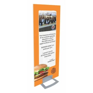 Totem Mono-Bifacciale Slim 70×180 in sandwich con base in metallo